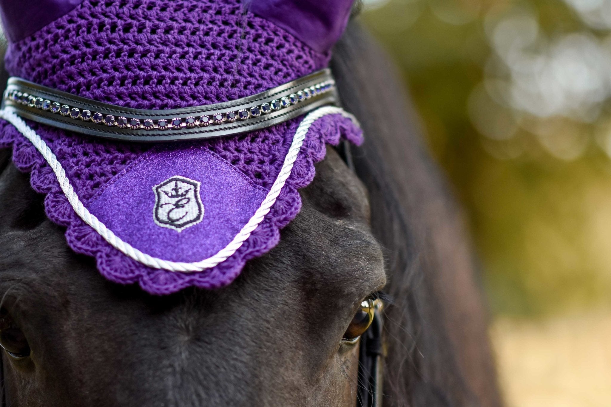 Purple Amethyst Browband - Equiluxe Tack