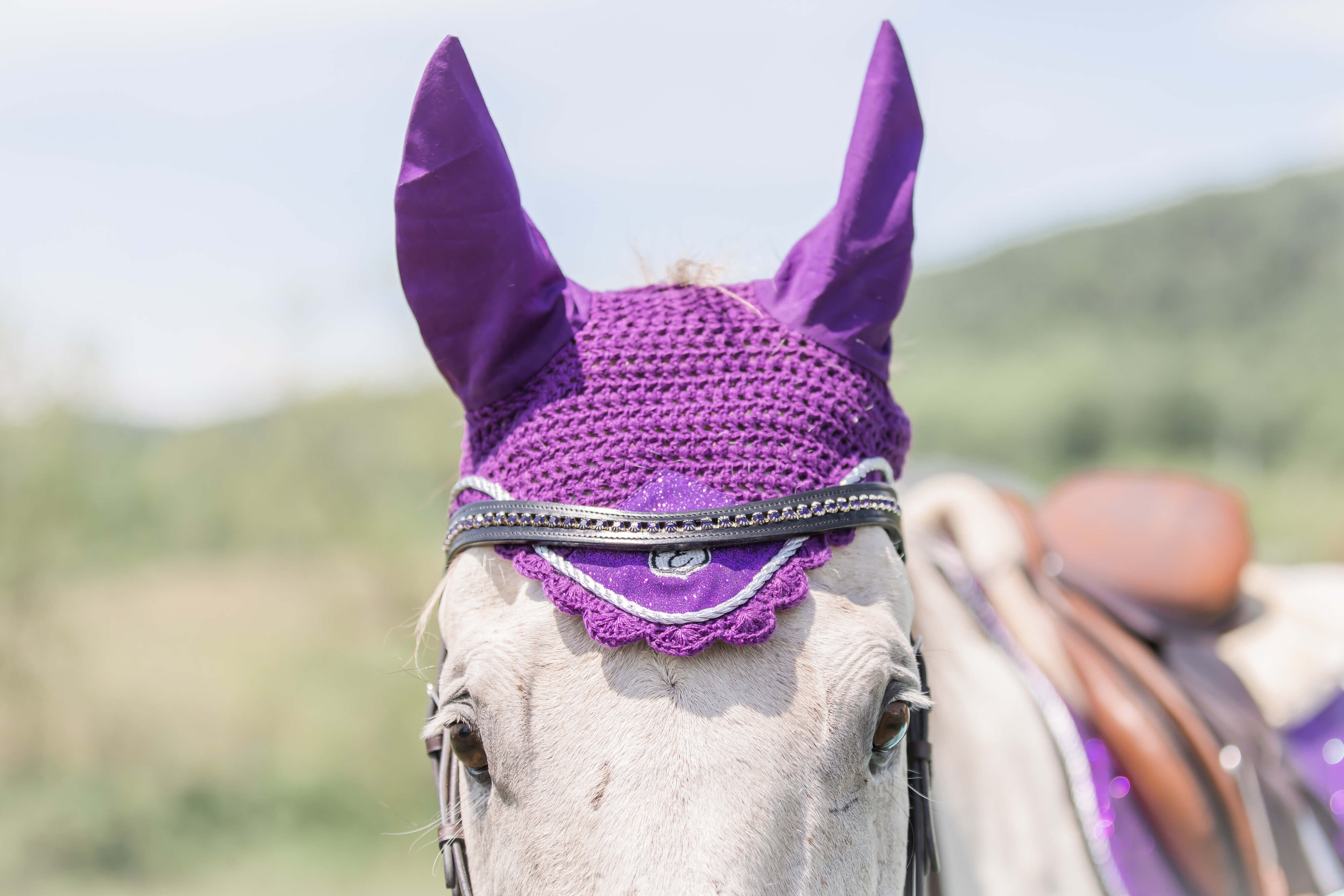 Purple Amethyst Fly Hat - Equiluxe Tack