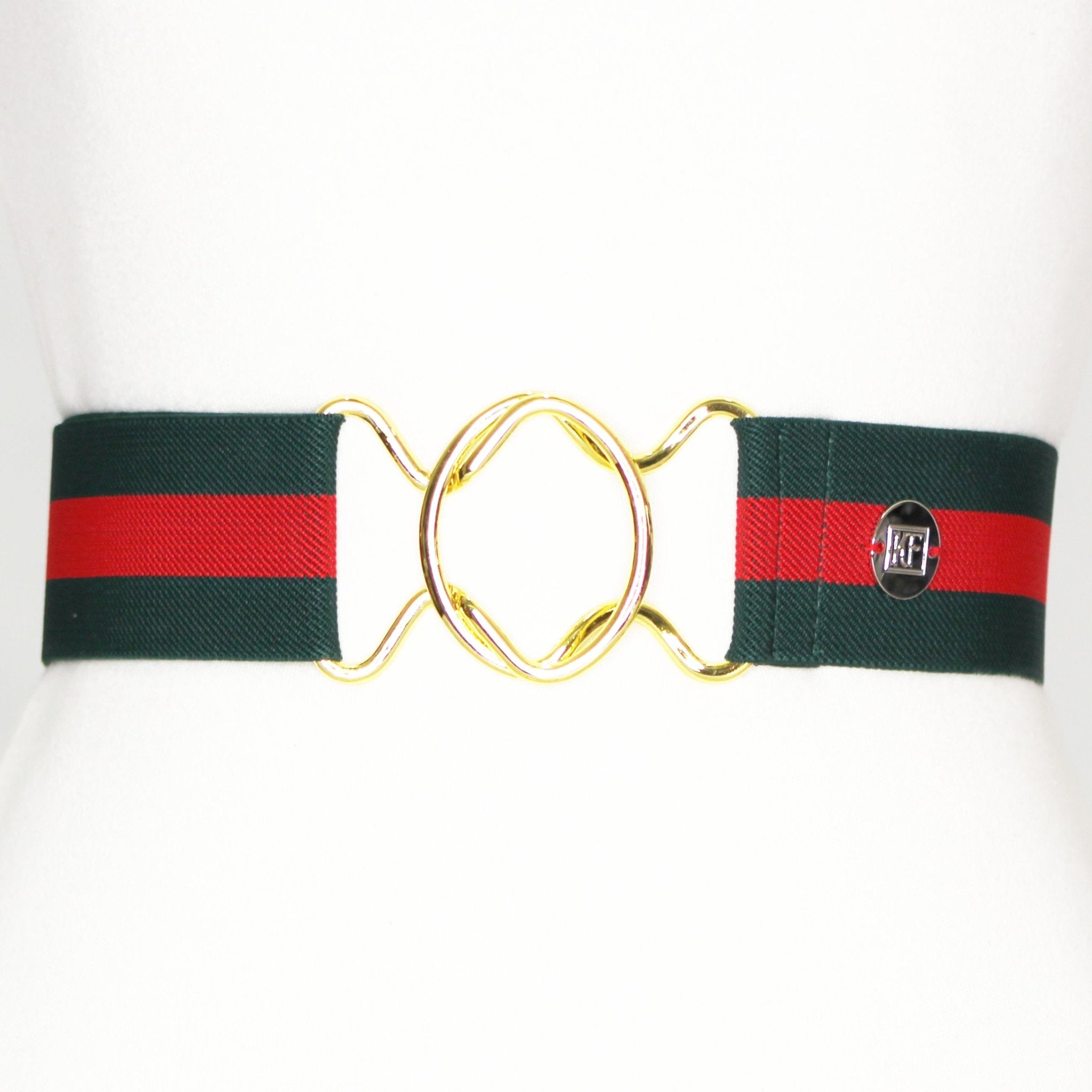 Red and Green Stripe 1.5" or 2" Riding Belt - Equiluxe Tack
