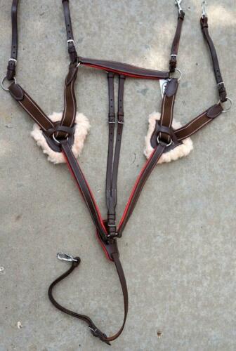 Red Padding 5-Point Breastplate - Equiluxe Tack