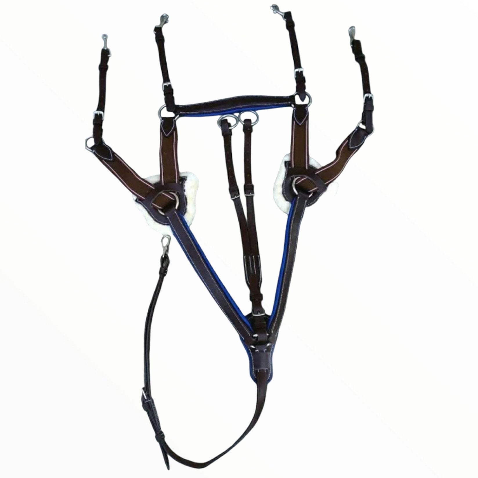Royal Blue Padding 5-Point Breastplate - Equiluxe Tack