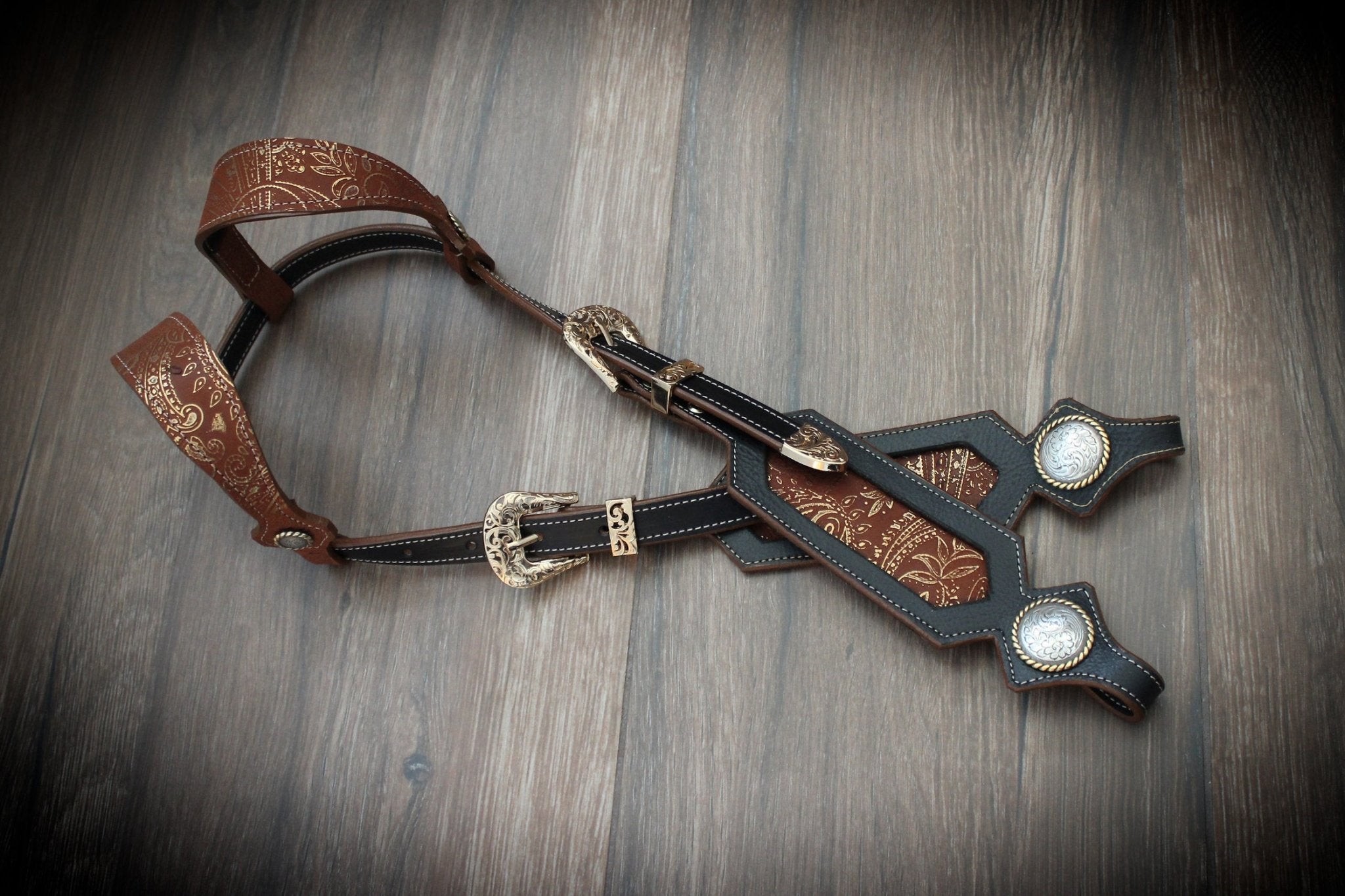 'Rune' Western Headstall Double Ear Bridle - Equiluxe Tack