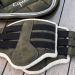 Sage Green Suede Brushing Boots - Equiluxe Tack