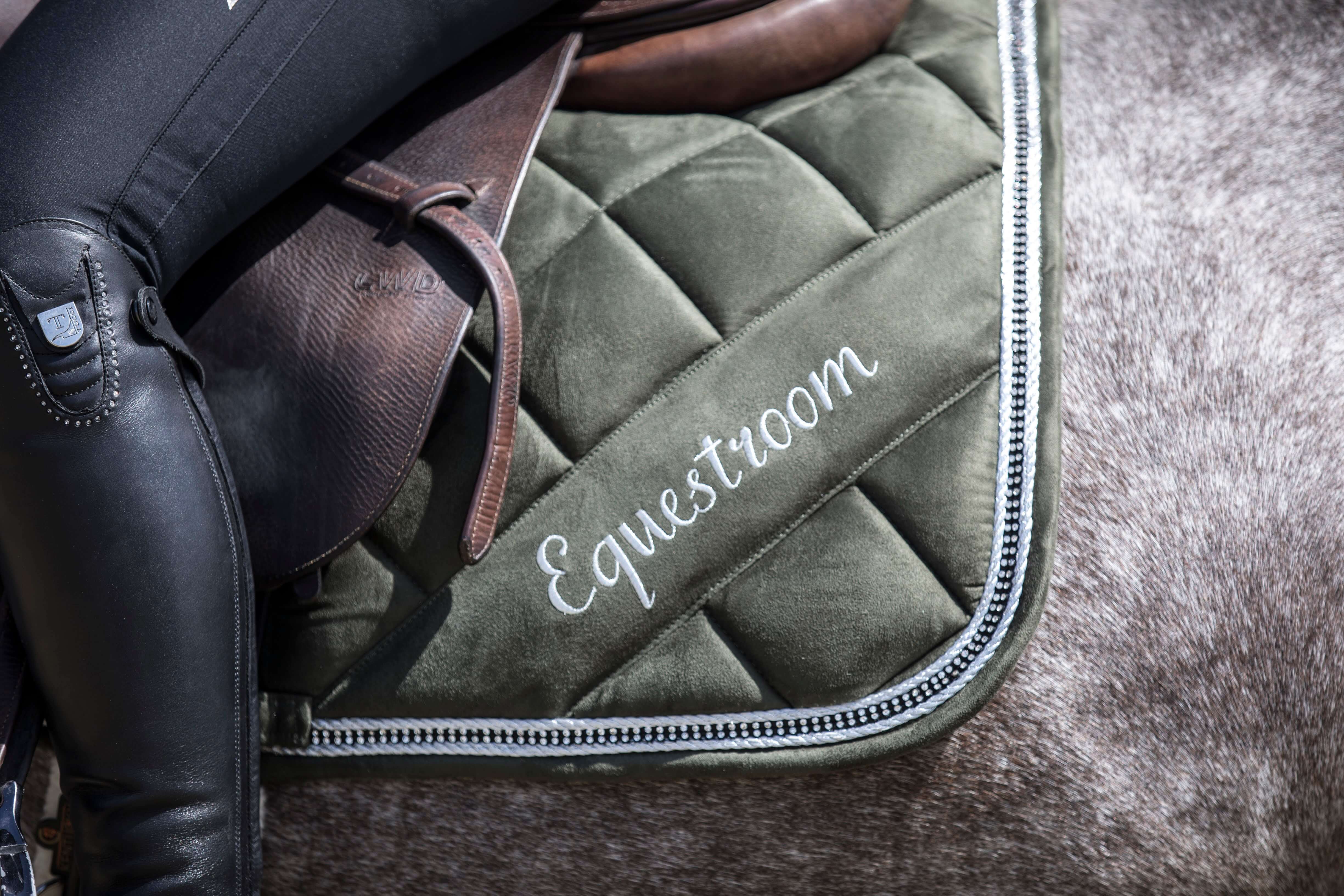 Sage Green Suede Saddle Pad - Equiluxe Tack