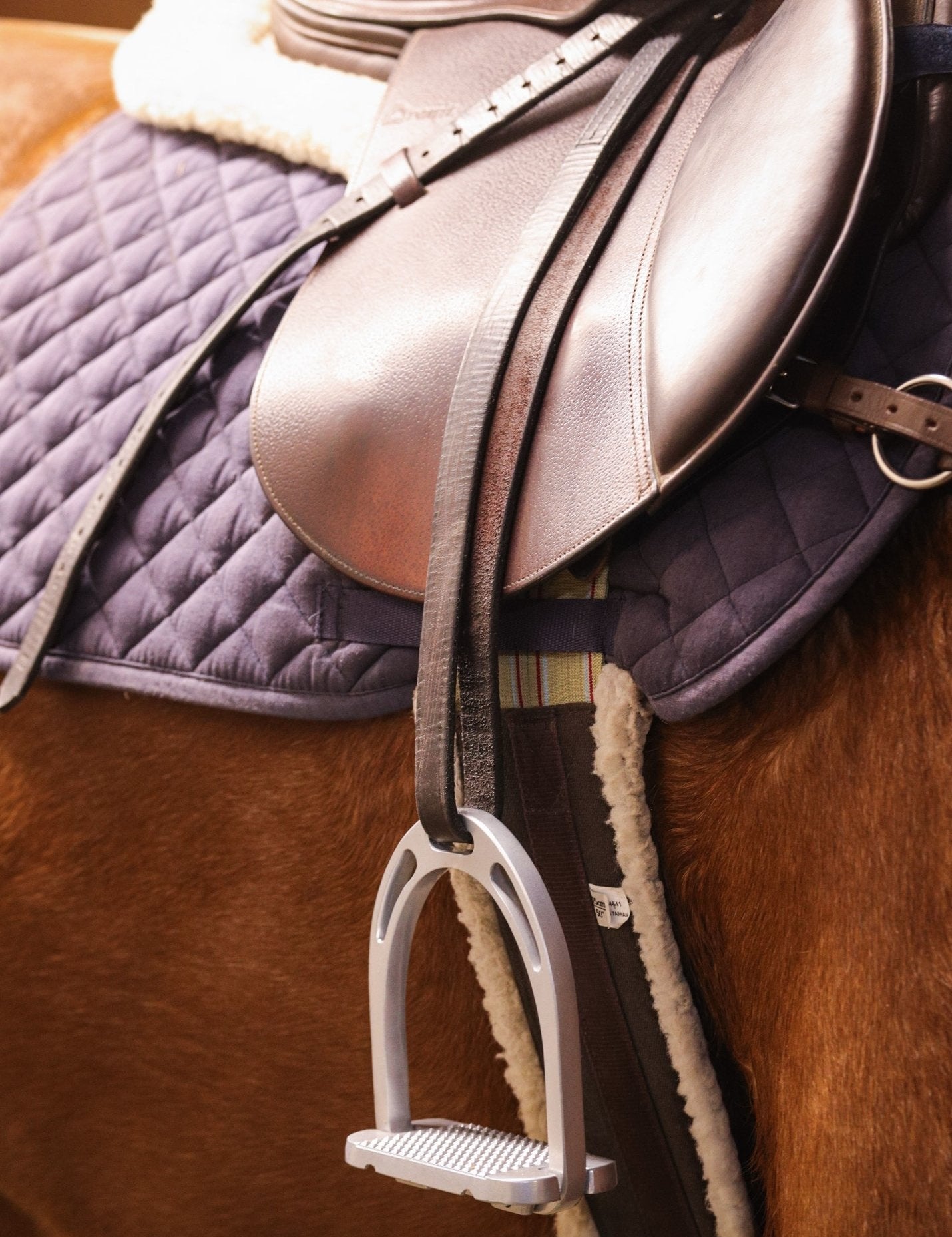 Silver Matte Wide Base Aluminum Stirrups - Equiluxe Tack - Equiluxe Tack
