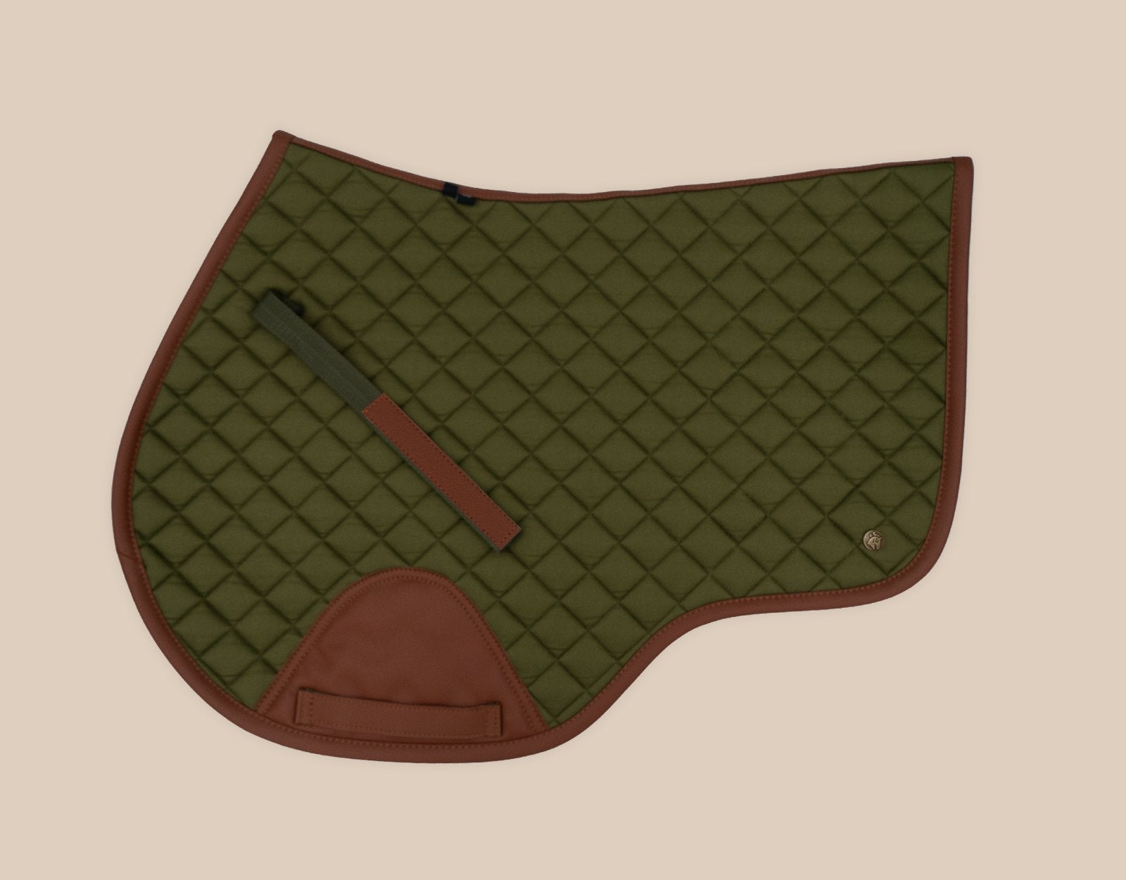 Sixteen Cypress Close Contact Pad, Olive & Cognac - Equiluxe Tack