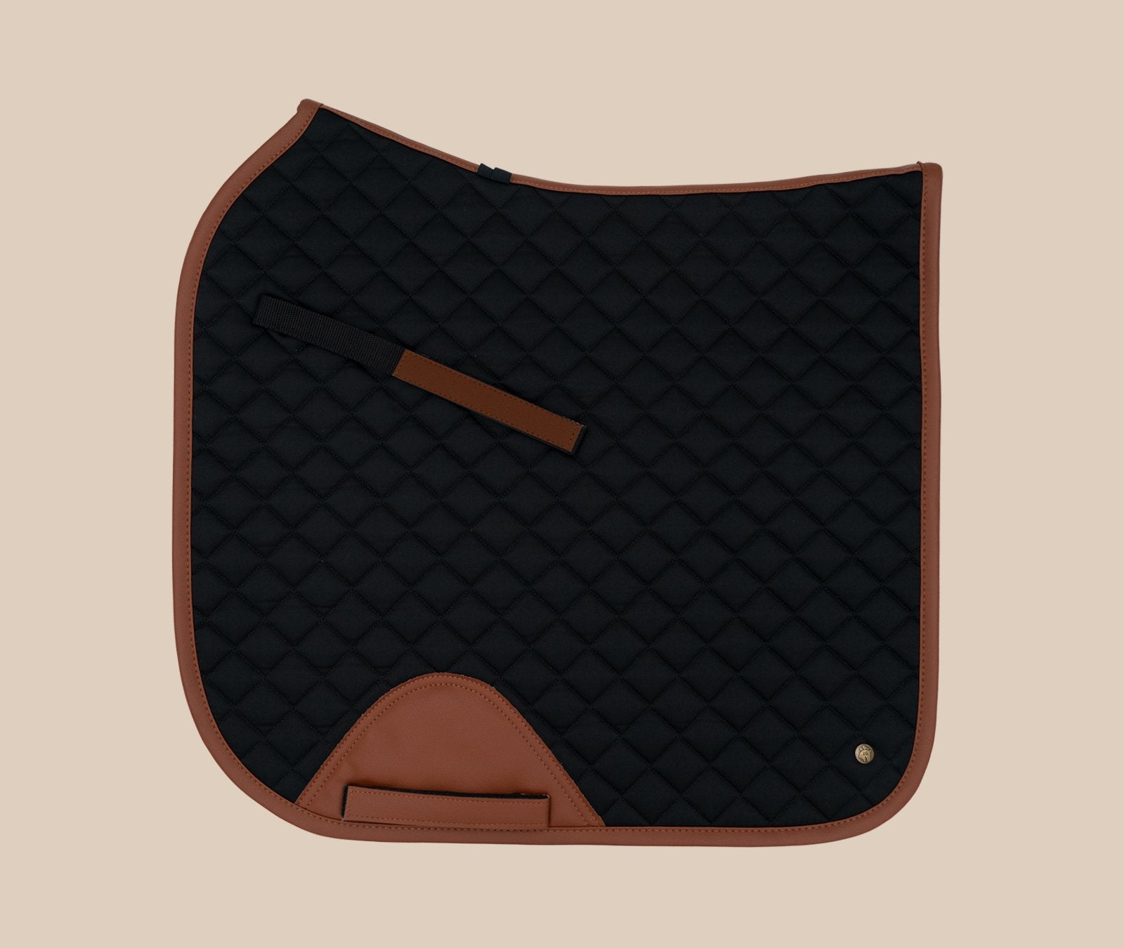 Sixteen Cypress Dressage Pad, Black & Cognac - Pre Order - Equiluxe Tack