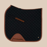 Sixteen Cypress Dressage Pad, Black & Cognac - Pre Order - Equiluxe Tack