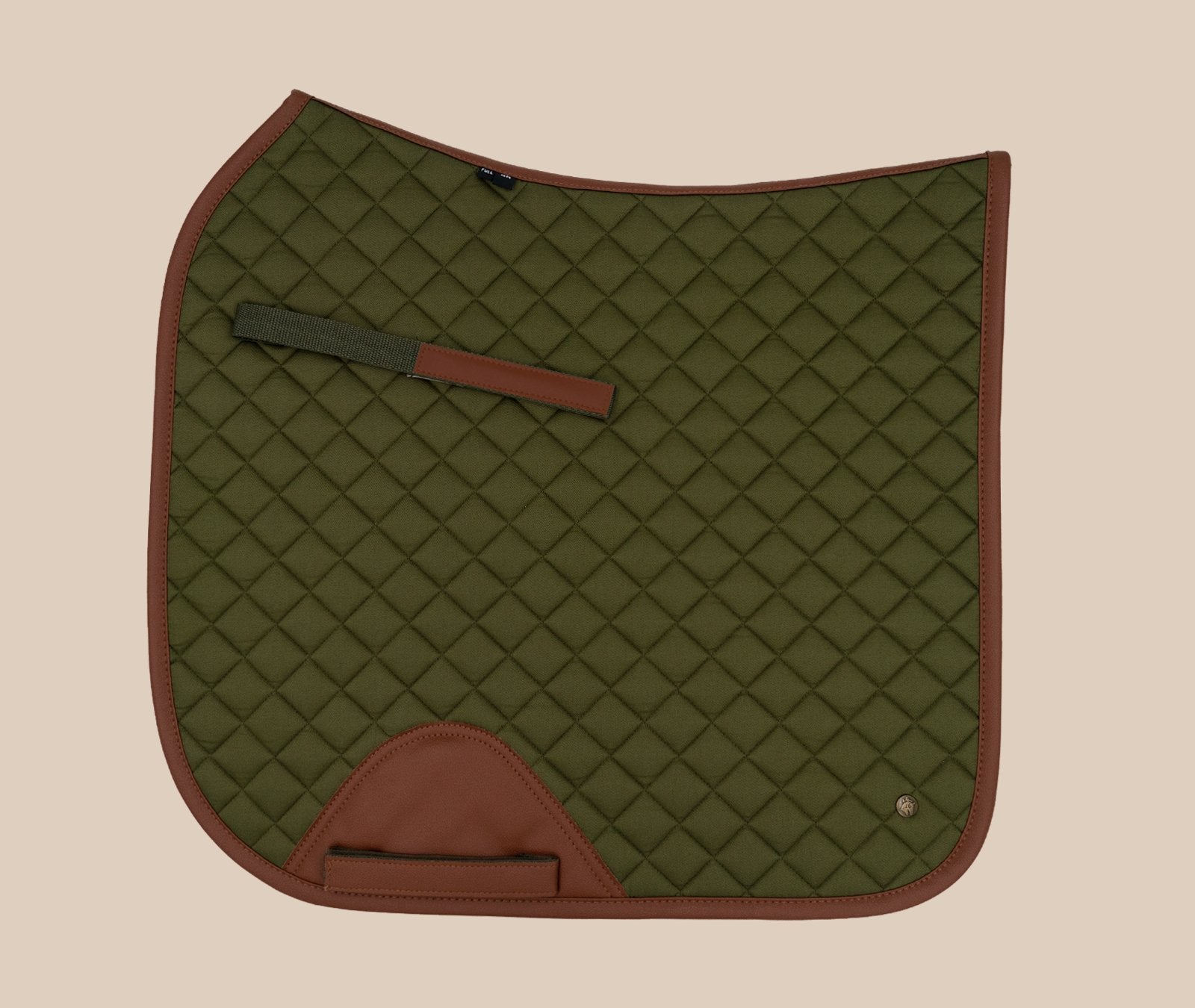 Sixteen Cypress Dressage Pad, Olive & Cognac - Sixteen Cypress - Equiluxe Tack