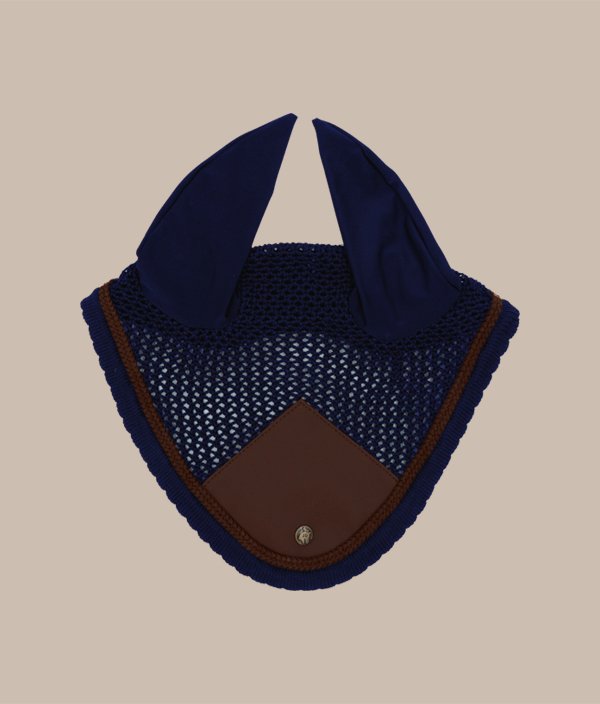 Sixteen Cypress Ear Net, Navy & Hickory - PRE-ORDER - Equiluxe Tack