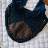 Sixteen Cypress Ear Net, Navy & Hickory - PRE-ORDER - Equiluxe Tack