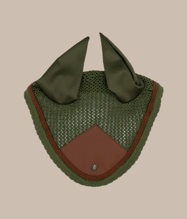 Sixteen Cypress Sound - Softening Ear Net, Olive & Cognac - Sixteen Cypress - Equiluxe Tack