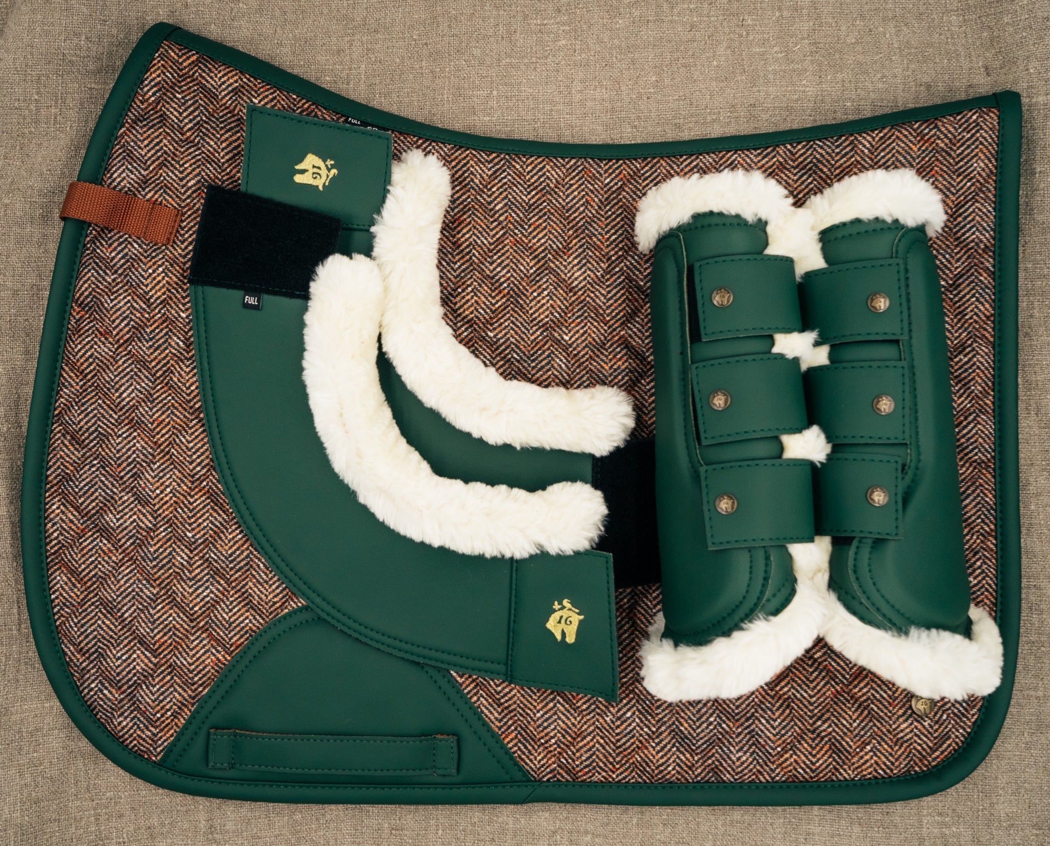 Sixteen Cypress Leatherette Brushing Boots, Hunter - Sixteen Cypress - Equiluxe Tack