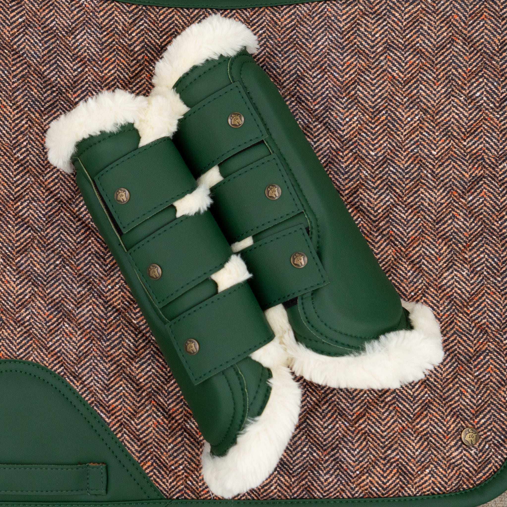 Sixteen Cypress Leatherette Brushing Boots, Hunter - Sixteen Cypress - Equiluxe Tack