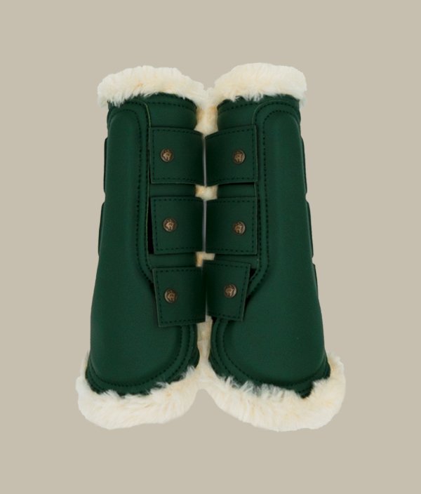 Sixteen Cypress Leatherette Brushing Boots, Hunter - Equiluxe Tack
