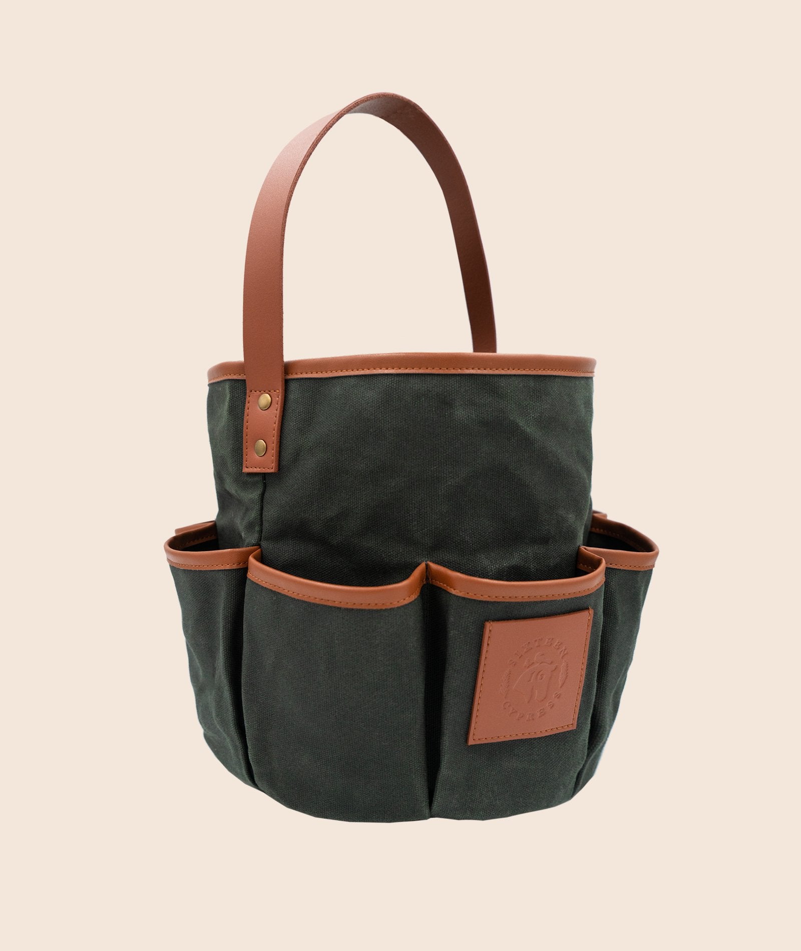 Sixteen Cypress Wax Canvas Grooming Tote, Spruce Green - Equiluxe Tack