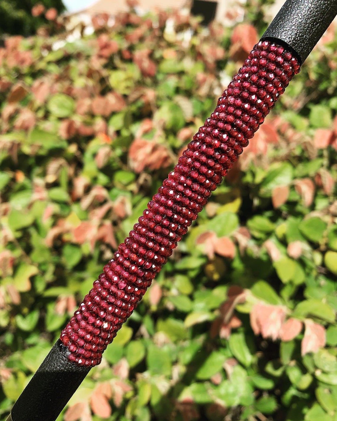 Solid Color Beaded Dressage Whip - Equiluxe Tack