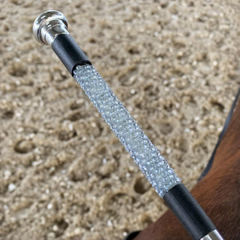 Solid Color Beaded Dressage Whip - Equiluxe Tack