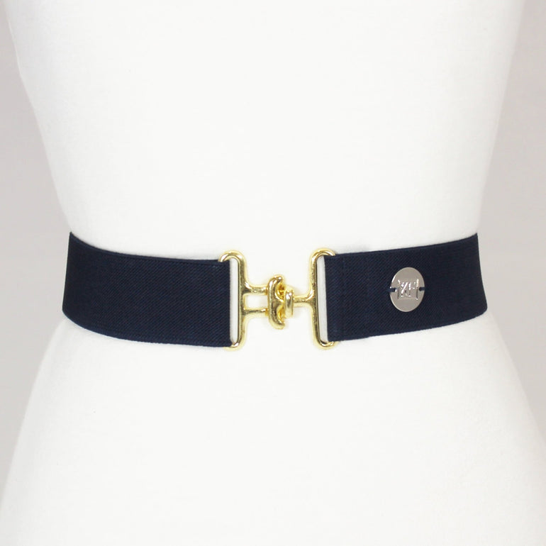 Solid Navy Blue 1.5" or 2" Elastic Riding Belt - Equiluxe Tack