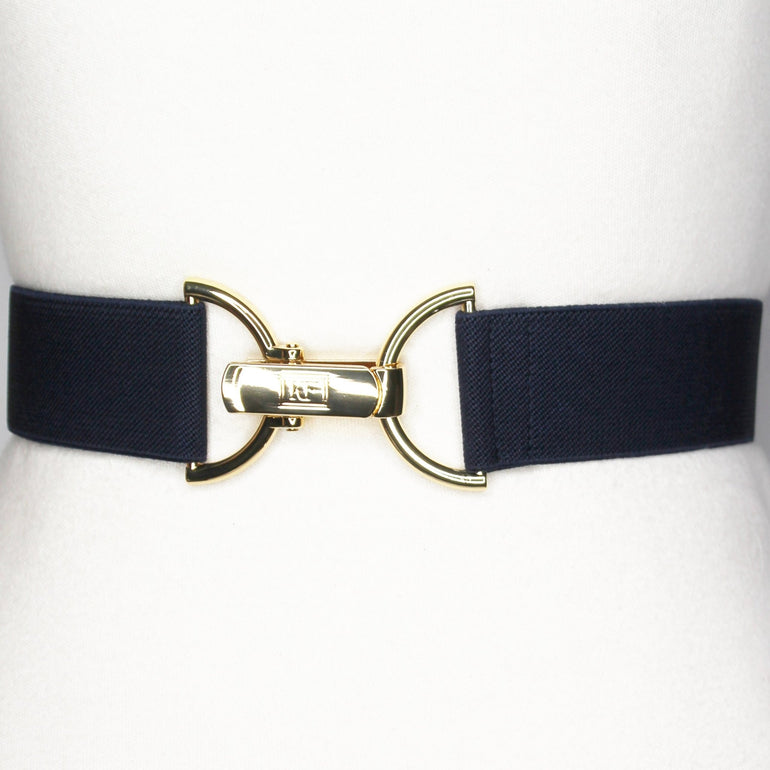 Solid Navy Blue 1.5" or 2" Elastic Riding Belt - Equiluxe Tack