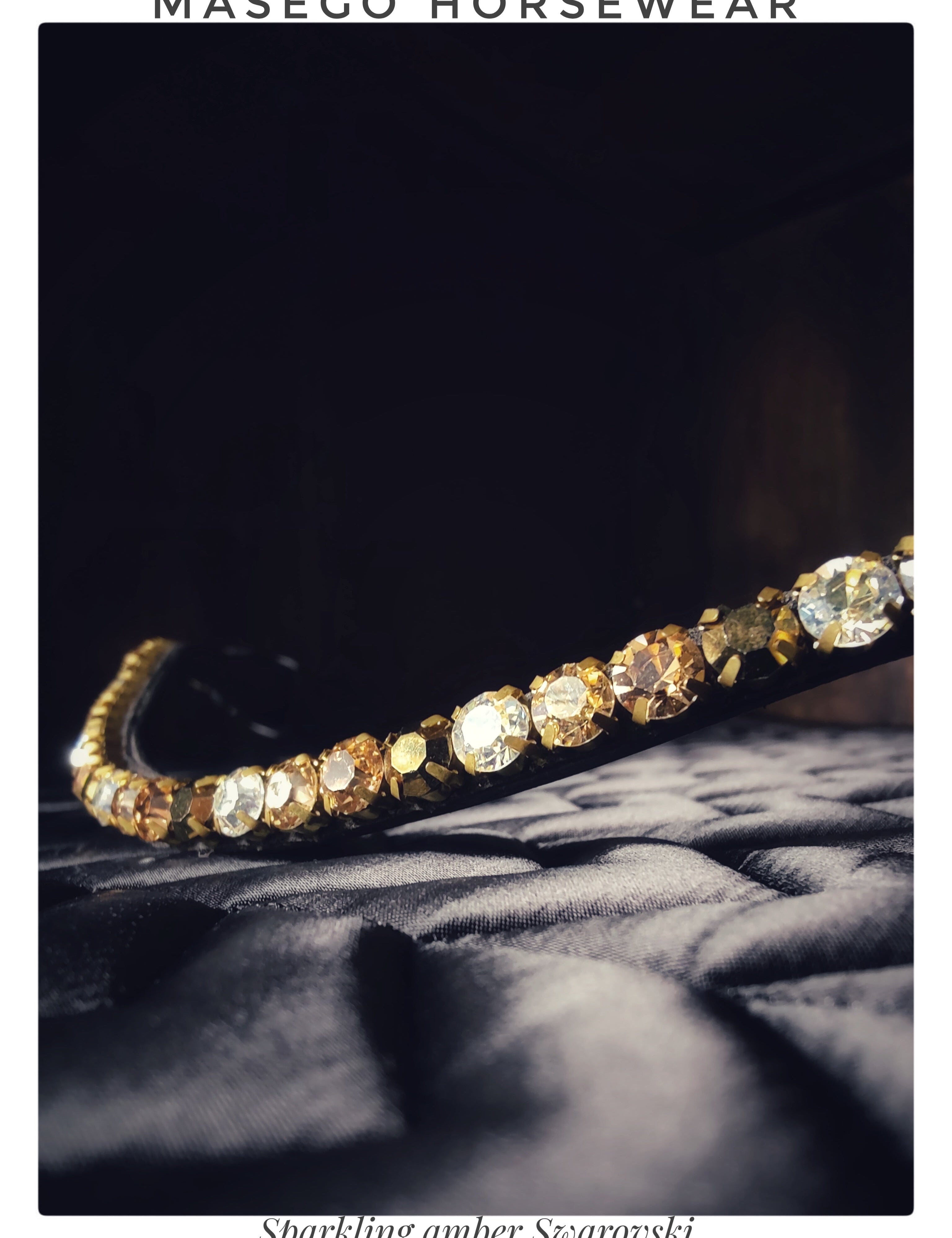 Masego Sparkling Amber Swarovski Browband - MASEGO horsewear - Equiluxe Tack