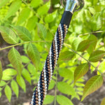 Spiral Pattern Beaded Dressage Whip - Custom Colors - Equiluxe Tack