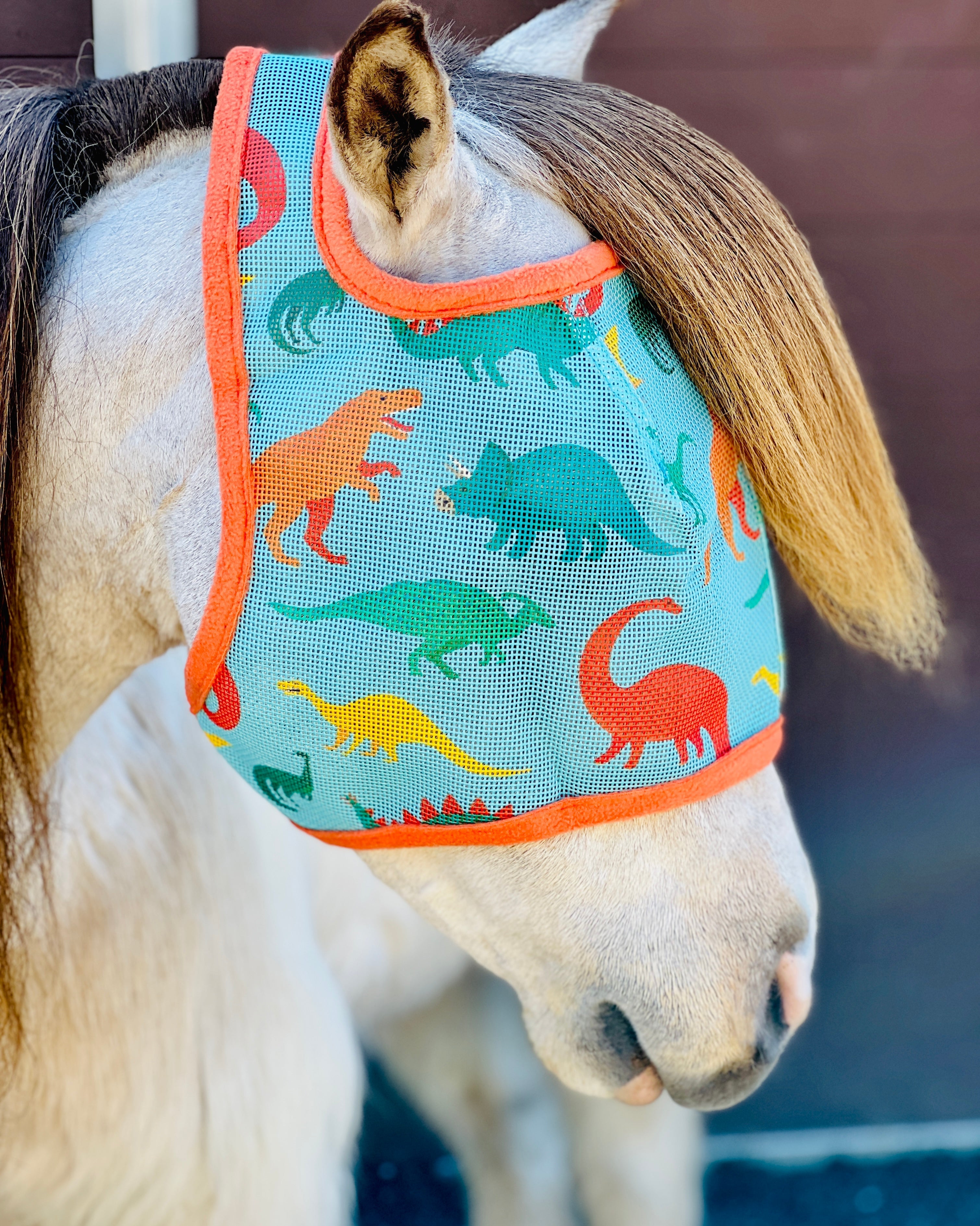 Star Point Dinosaur Fly Mask (Mini to Horse Size) - Equiluxe Tack