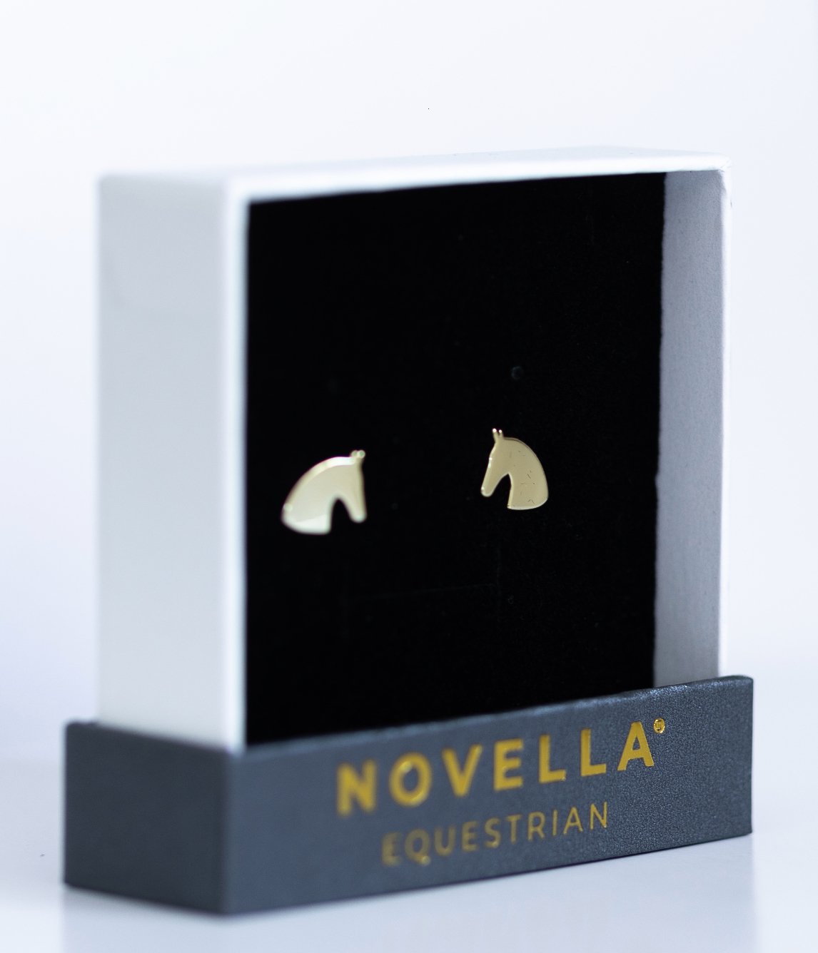 The Novella Equestrian 14K Horse Head Signature Earrings - Equiluxe Tack
