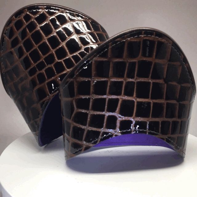 The Thermal Chocolate Brown Crocodile Boot Crown Toppers - Boot Crowns - Equiluxe Tack