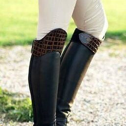 The Thermal Chocolate Brown Crocodile Boot Crown Toppers - Equiluxe Tack