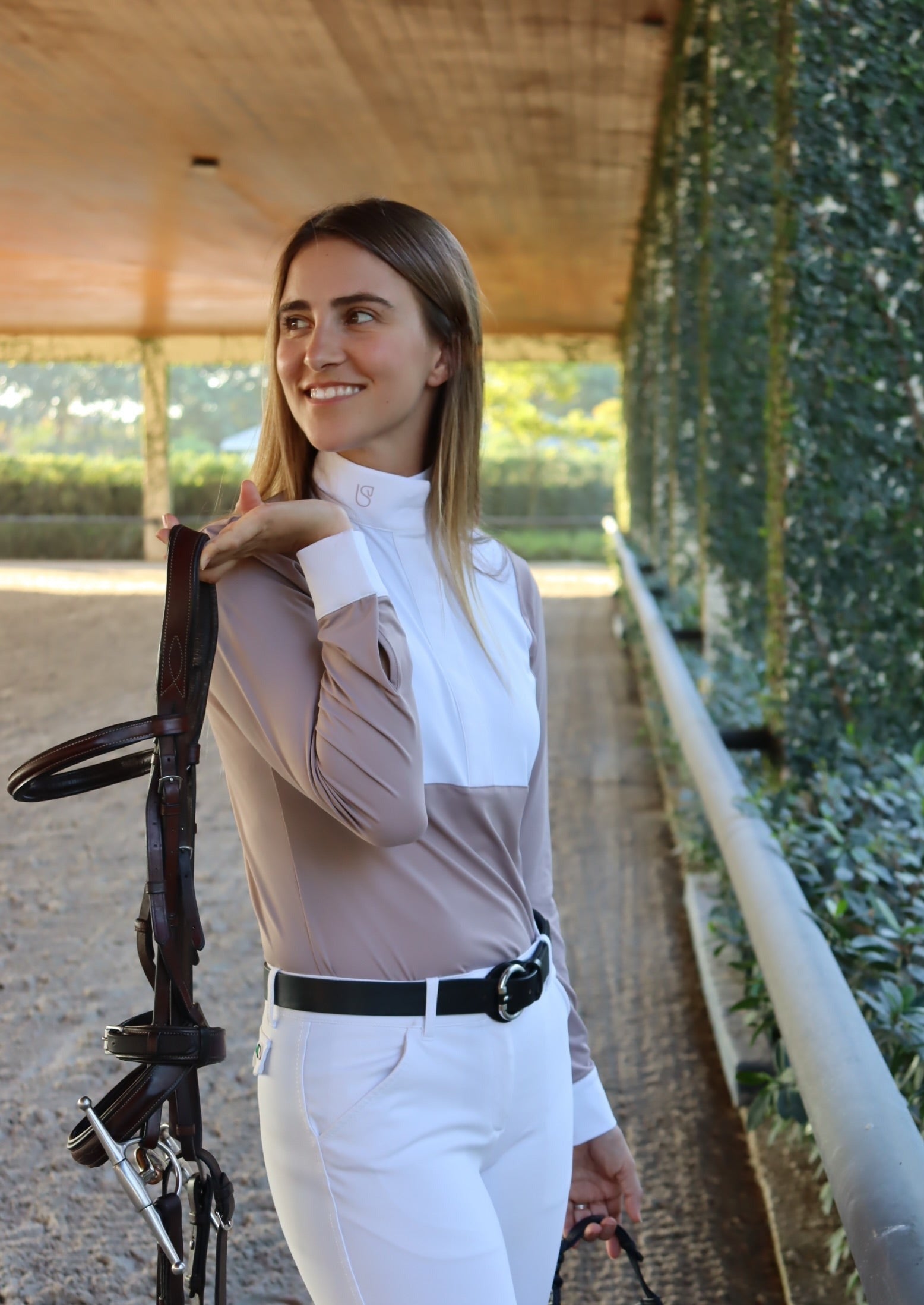 The Urban Strides Equestrian Show Shirt - Nude - Equiluxe Tack