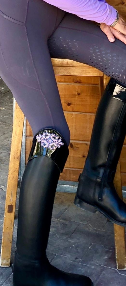 The Versailles Crystal Medallion Boot Crown Toppers - Equiluxe Tack