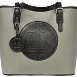 Tucker Tweed Leather Handbags Grey/Black The James River Carry All: Signature