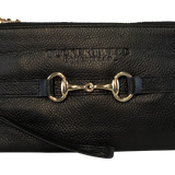 Tucker Tweed Leather Handbags Black The Wellington Wristlet