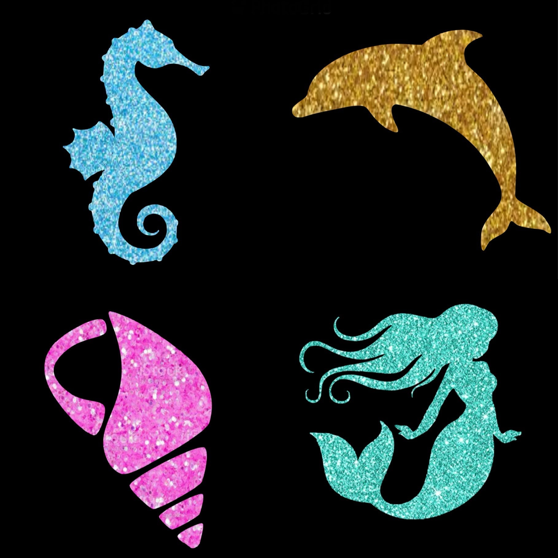 Under the Sea - Glitter Stencil Tattoo Kit for Horses - Equiluxe Tack