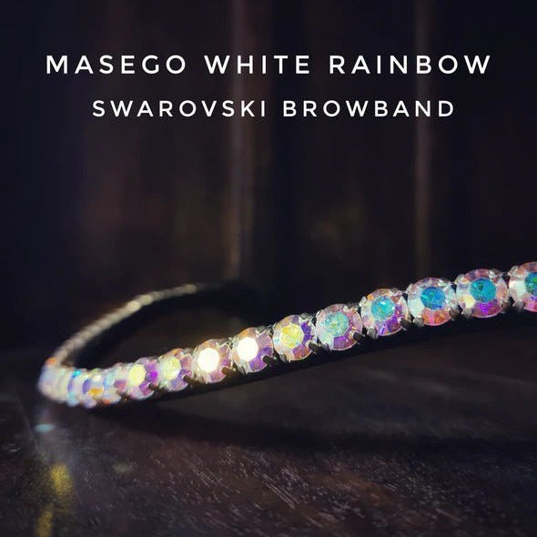 White Rainbow Swarovski Browband - Equiluxe Tack