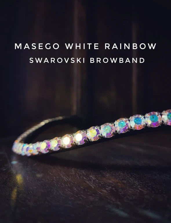 Masego White Rainbow Swarovski Browband - MASEGO Horsewear - Equiluxe Tack
