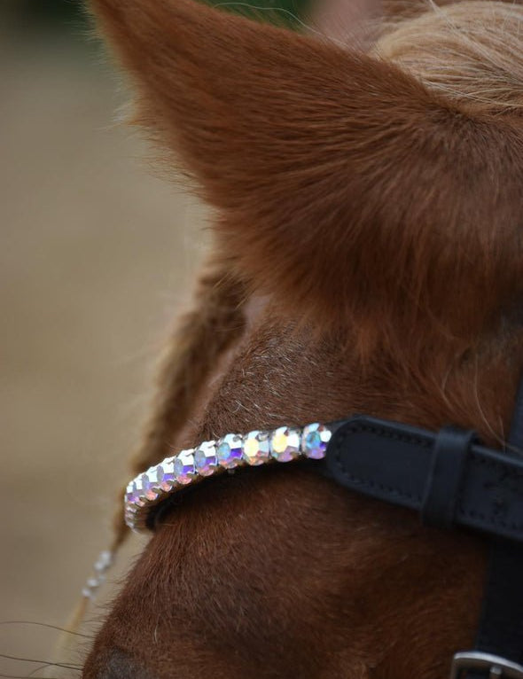 Masego White Rainbow Swarovski Browband - MASEGO Horsewear - Equiluxe Tack