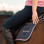 Winderen Dressage Half Pad - 10mm or 18mm - Charcoal/Rose Gold - Equiluxe Tack