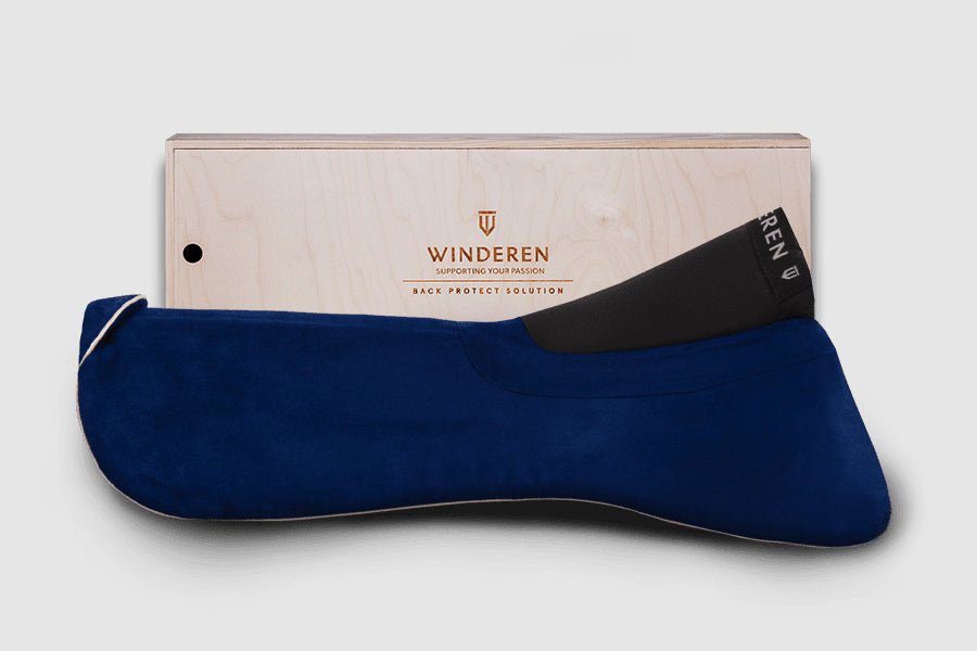 Winderen Dressage Half Pad - 10mm or 18mm - Dark Blue/Rose Gold - Equiluxe Tack