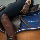 Winderen Dressage Half Pad - 10mm or 18mm - Dark Blue/Rose Gold - Equiluxe Tack