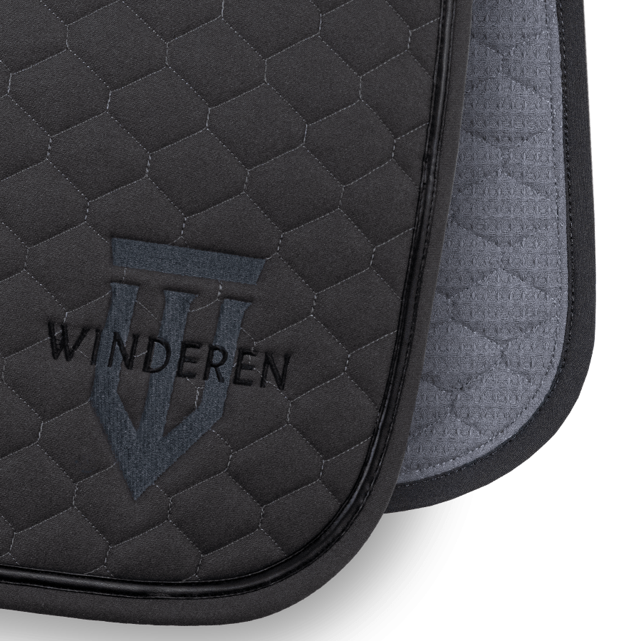 Winderen Dressage Saddle Pad - Anthracite/Black - Equiluxe Tack