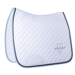 Winderen Dressage Saddle Pad - White/Sky Blue - Equiluxe Tack