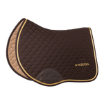 Winderen Jump Saddle Pad - Espresso/Gold - Equiluxe Tack