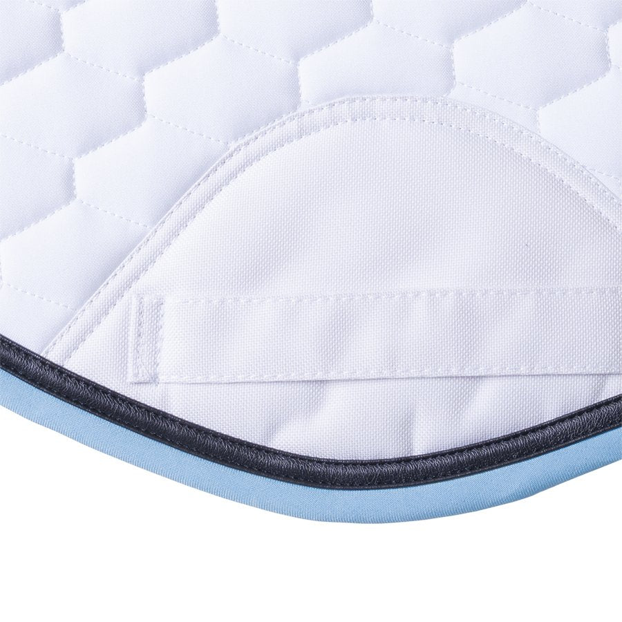 Winderen Jump Saddle Pad - White/Sky Blue - Equiluxe Tack