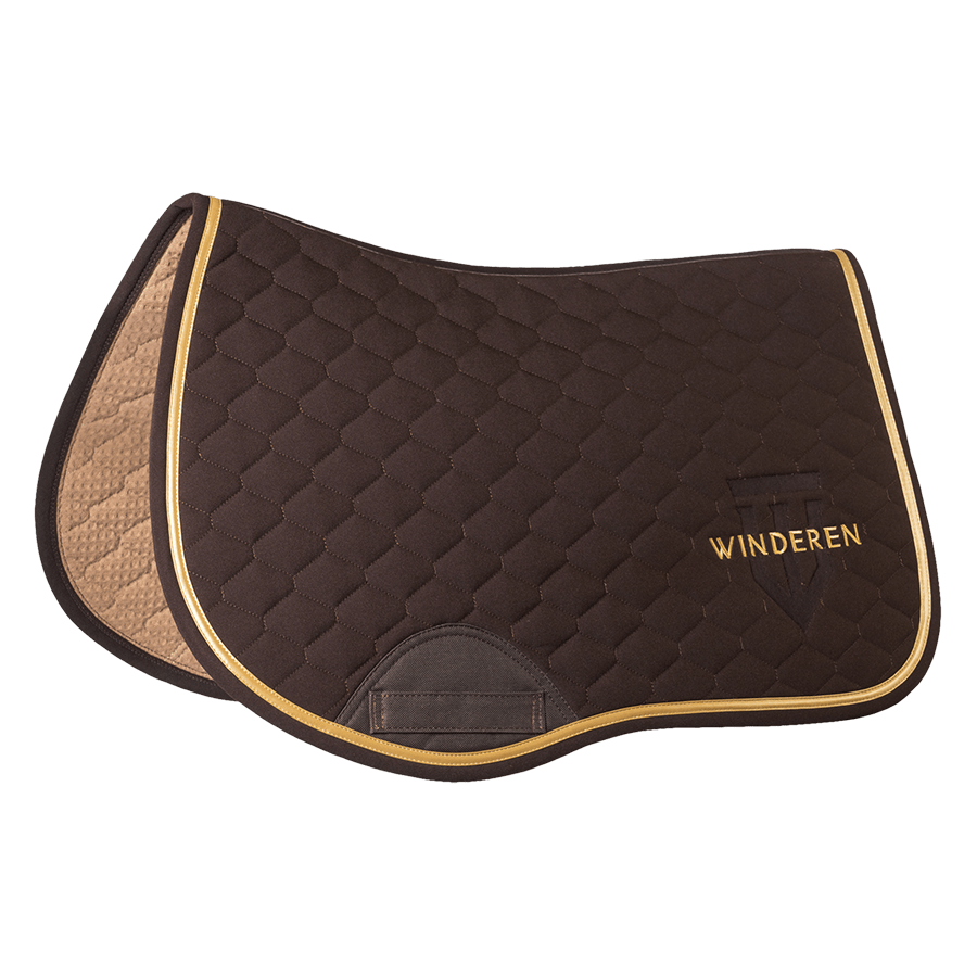 Winderen Pony Saddle Pad - Espresso/Gold - Equiluxe Tack