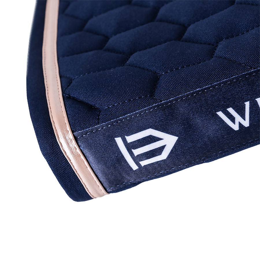 Winderen Pony Saddle Pad - Navy/Rose Gold - Equiluxe Tack