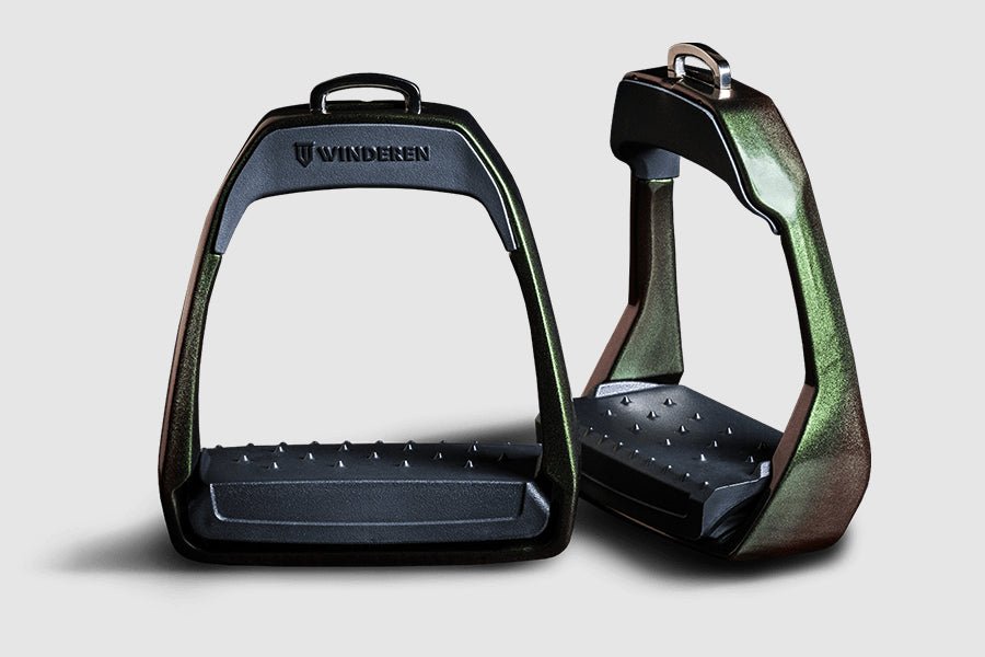 Winderen Wide Footbed Stirrups - Pine Forest - Equiluxe Tack