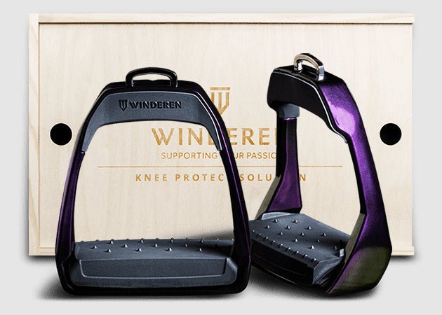 Winderen Wide Footbed Stirrups - Violet - Equiluxe Tack